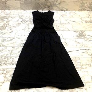 T by Alexander Wang cotton sleeveless dress with stomach cutout